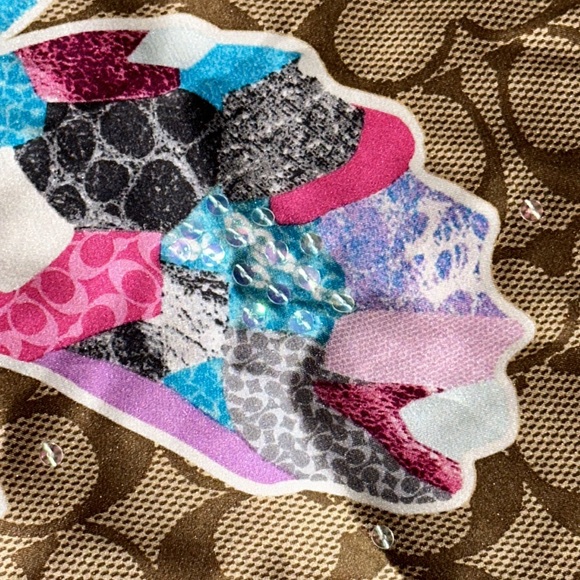 *EXTREMELY RARE* COACH Poppy Butterfly Silk Scarf - Picture 10 of 12